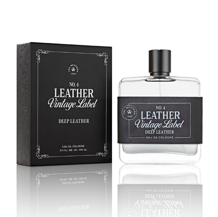 No. 4 Leather Vintage Label Deep Leather Cologne