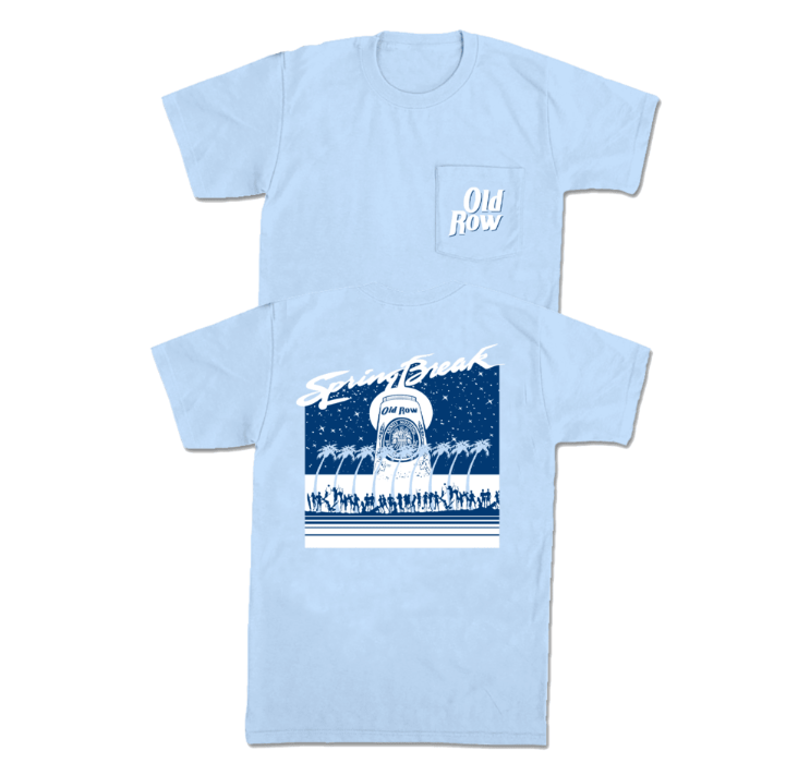 Retro Miller Spring Break Pocket Tee - Hydrangea