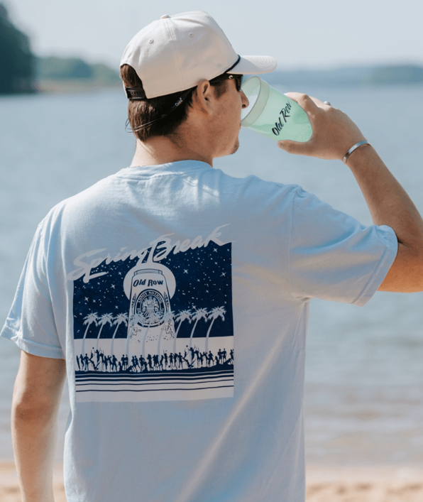 Retro Miller Spring Break Pocket Tee - Hydrangea
