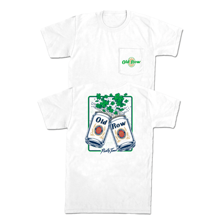 Shamrock Beers Pocket Tee - White