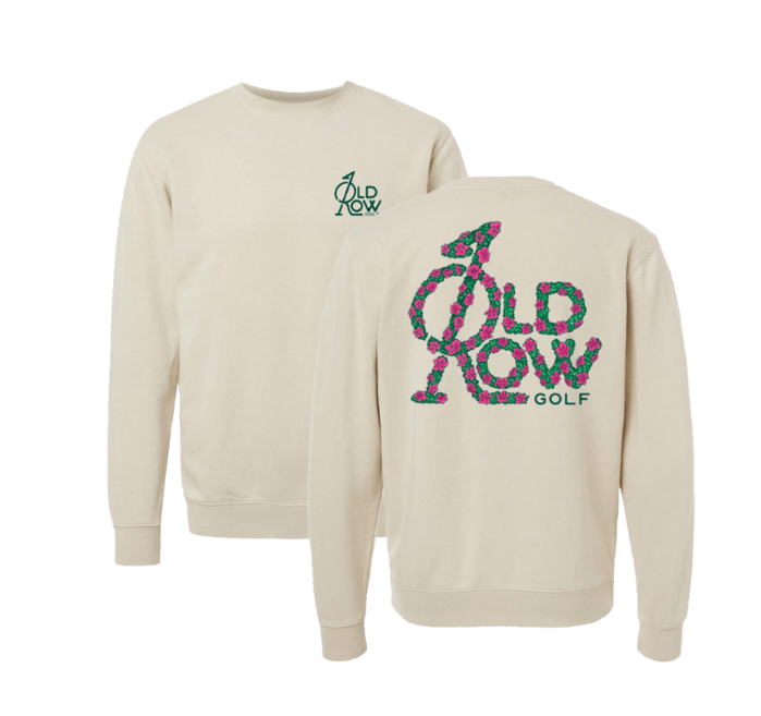 Old Row Golf Flower Pigment Dyed Crewneck - Ivory