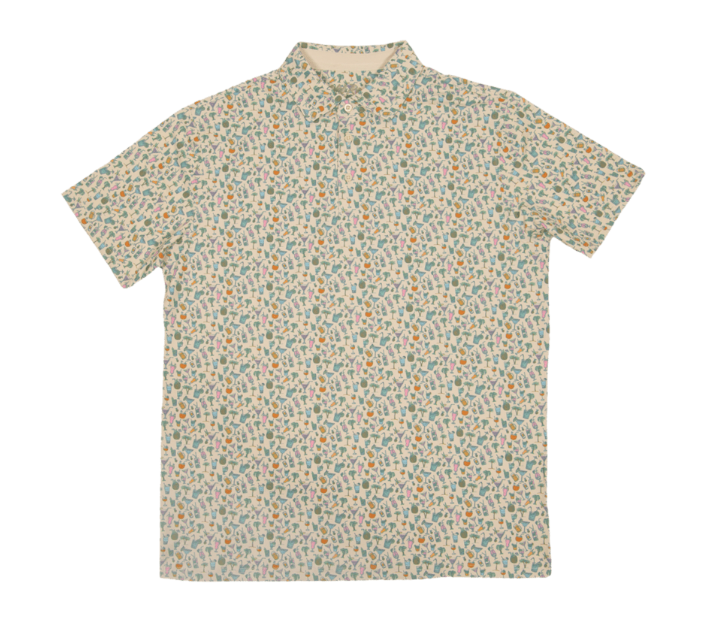 Tropical Drinks Polo - Ivory
