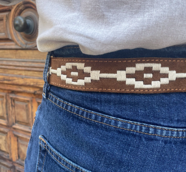 Confianza pampeano Belt - Tan Suede