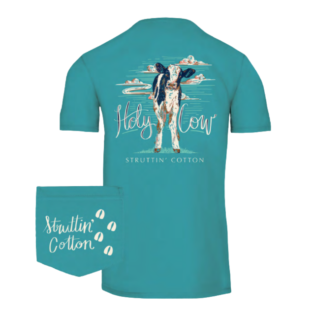 Holy Cow Tee - Outerbanks Teal