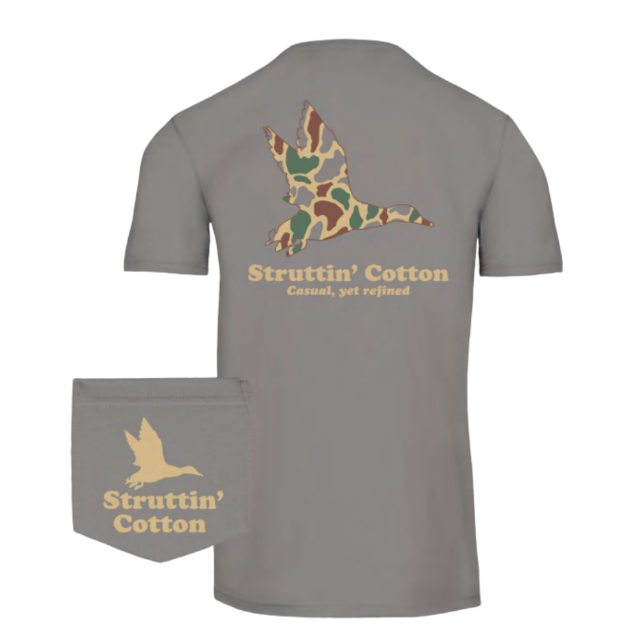 Old School Mallard Tee - Hurricane Grey