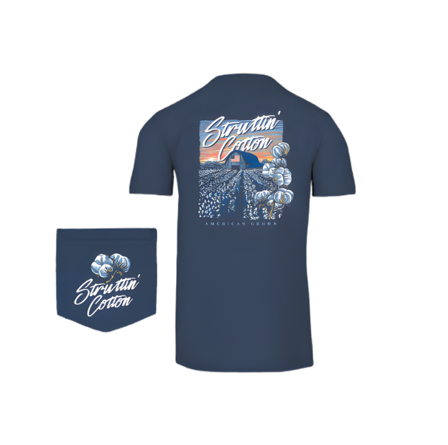 Cotton Field & Barn - Navy