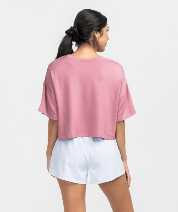 All Day Cropped Tee - Lilas
