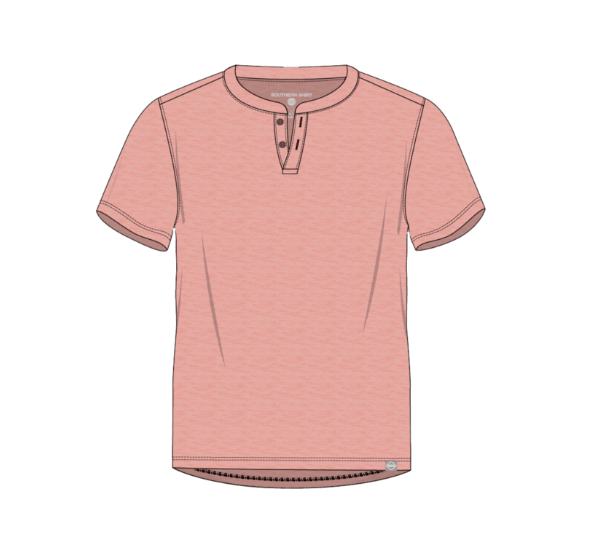 Boys Max Comfort Henley - Coral Sky