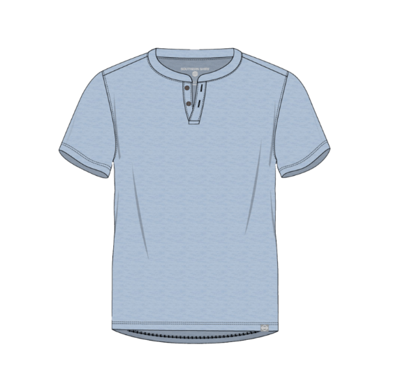 Boys Max Comfort Henley - Blue Pearl