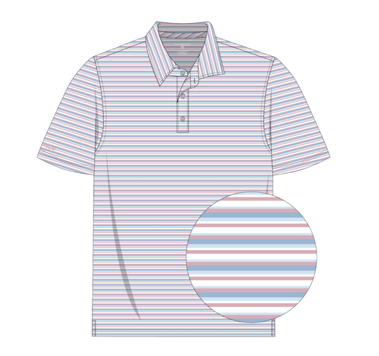 Tybee Stripe Polo - Maverick