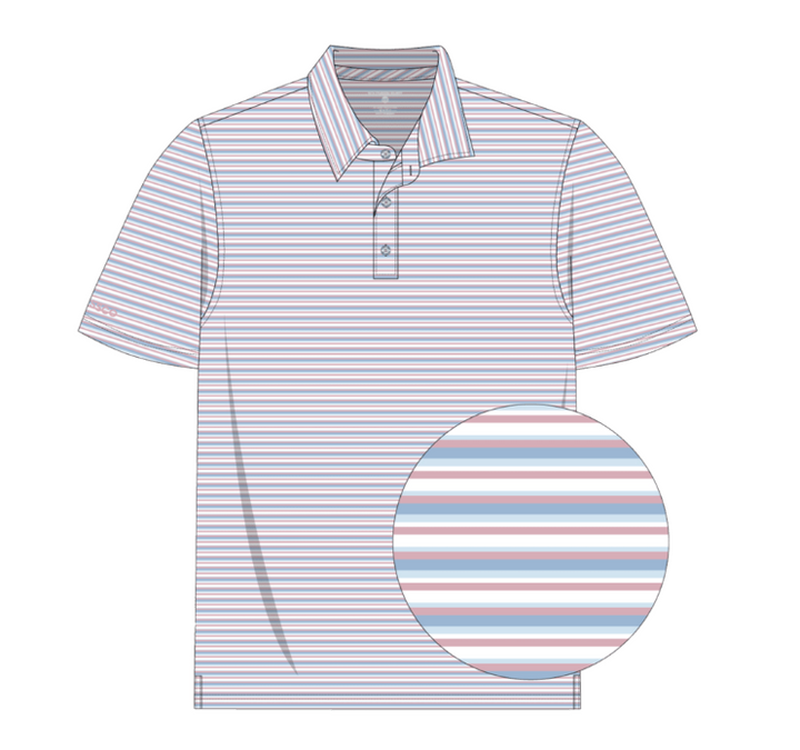 Tybee Stripe Polo - Maverick