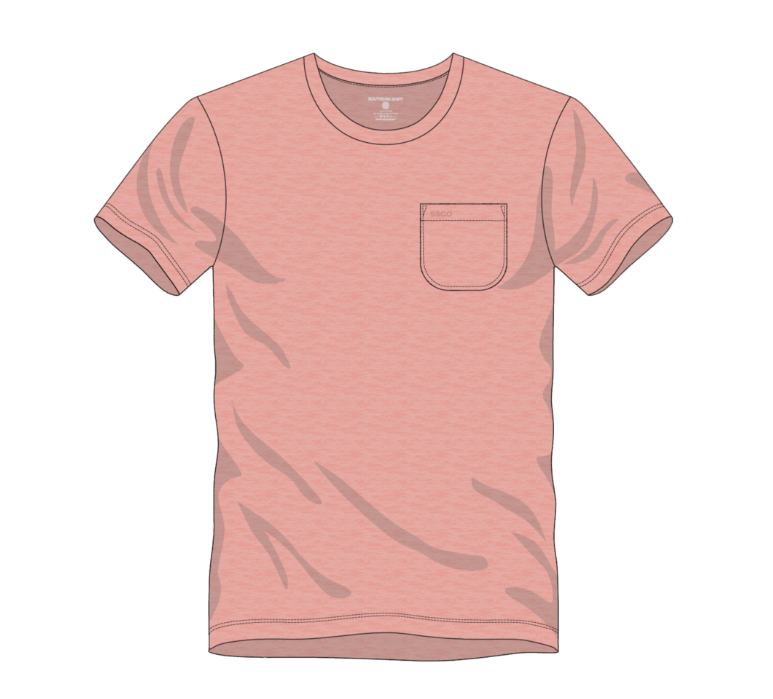 Max Comfort Pocket Tee SS - Coral Sky