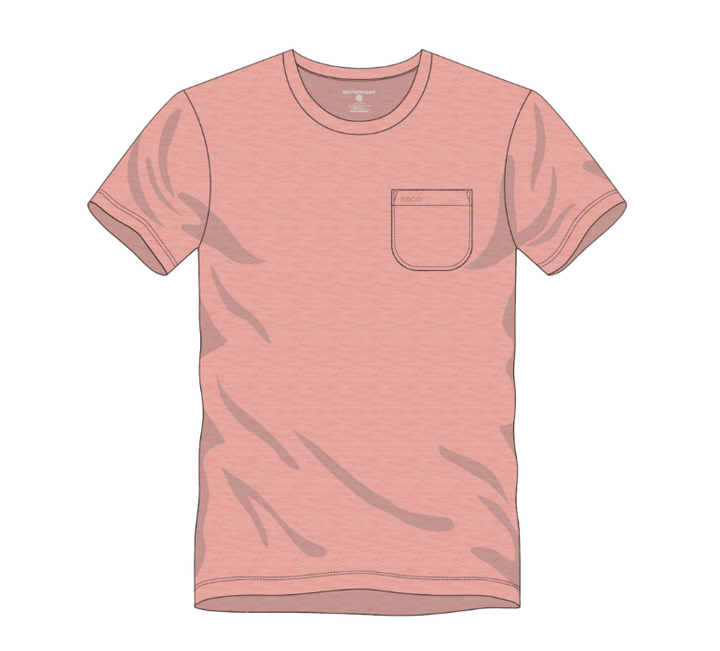 Max Comfort Pocket Tee SS - Coral Sky