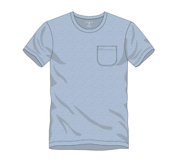 Max Comfort Pocket Tee SS - Blue Pearl