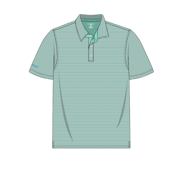 Boys Crestline Striped Polo - Tropical Twist