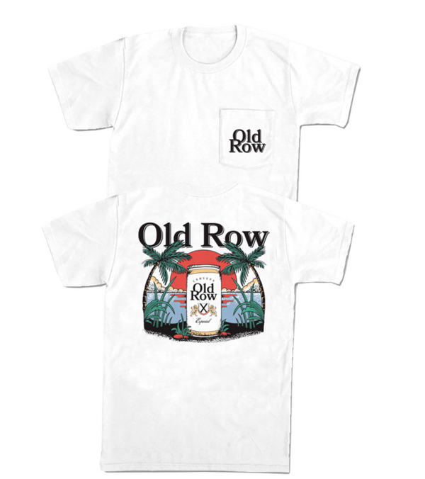 The Beach Cerveza Pocket Tee - White