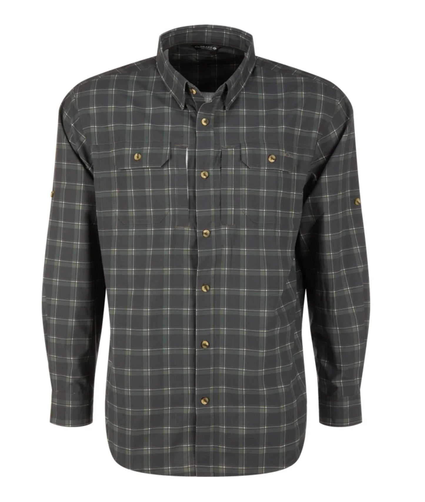 Wingshooter Hunter Creek Shirt - Wetlands Green Slate Plaid
