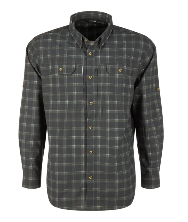 Wingshooter Hunter Creek Shirt - Wetlands Green Slate Plaid