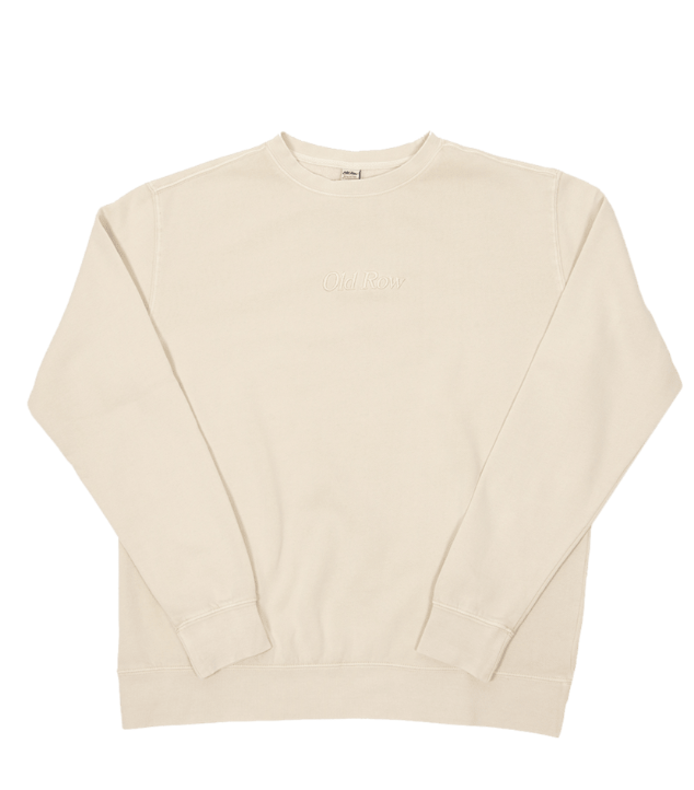 Old Row Raised Embroidery Pigment Dyed Crewneck