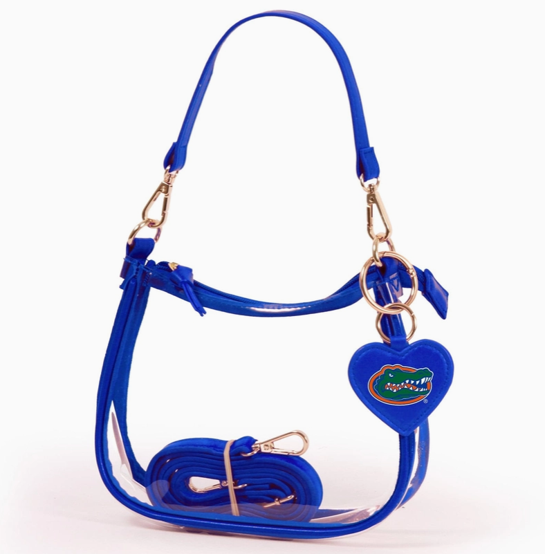 Florida Gators Clara Clear Purse – Stadium Bag with Heart Charm