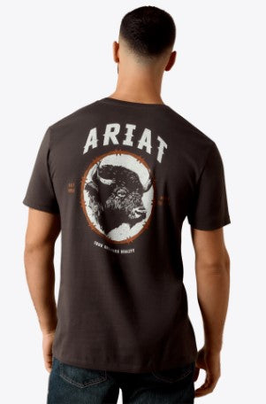 MNS Ariat Bison Brother T-Shirt - Vinage Black