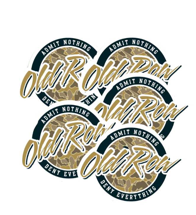 The Old Row Camo Circle Sticker 5-Pack