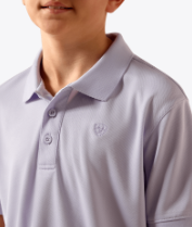 Youth Tek Polo - Purple Heather