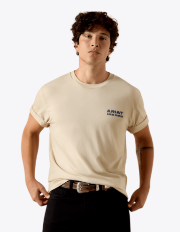 MNS Ariat Proven Stamp Classic Fit T-Shirt - Natural
