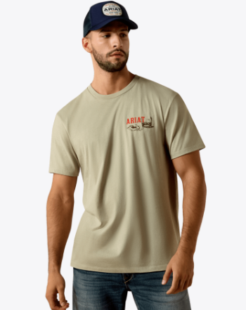 MNS Ariat Whiskey Uno Classic Fit T-Shirt - Elm