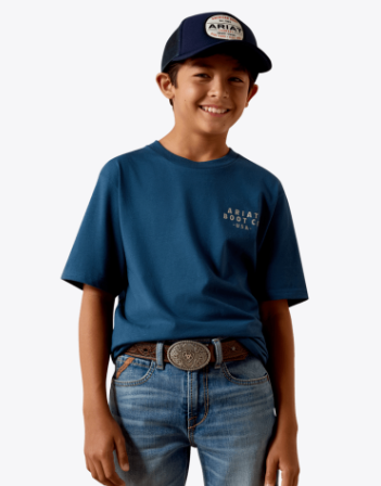 Youth Ariat Drop Down Eagle T-Shirt - Key Largo