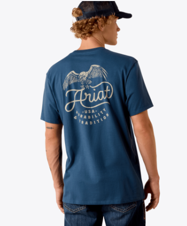 MNS Ariat Drop Down Eagle Classic Fit T-Shirt - Key Largo