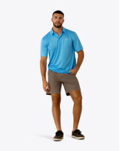 MNS All Over Print Polo - Ibiza Blue Mini Geo Print