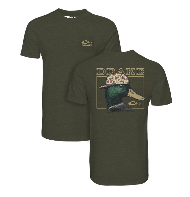 Back Cap Mallard T-Shirt - Olive