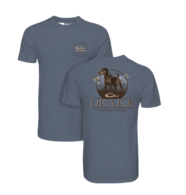 Standing Black Lab T-Shirt - Flint Stone