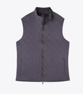 Florence Quilted Vest - WASHED NAVY