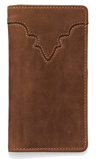 Silver Creek Western Classic Checkbook Wallet Brown