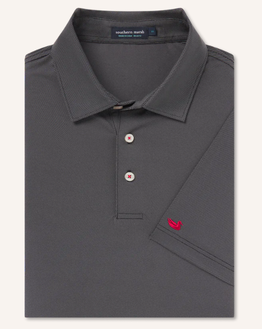 Varsity Performance Polo - Black & Red