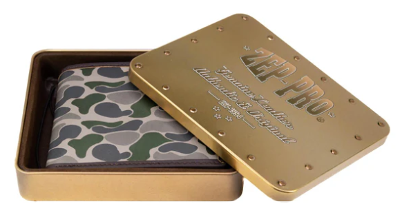 Shotshell Old School Green Camo Bifold  Wallet