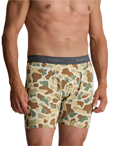 Men's Bamboo Motion Boxer Brief - Vintage Camo