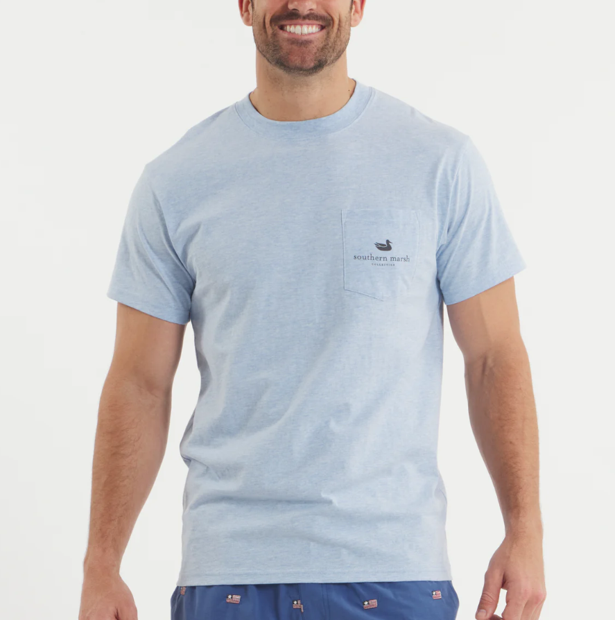 Golden Days Tee- Washed Sky Blue
