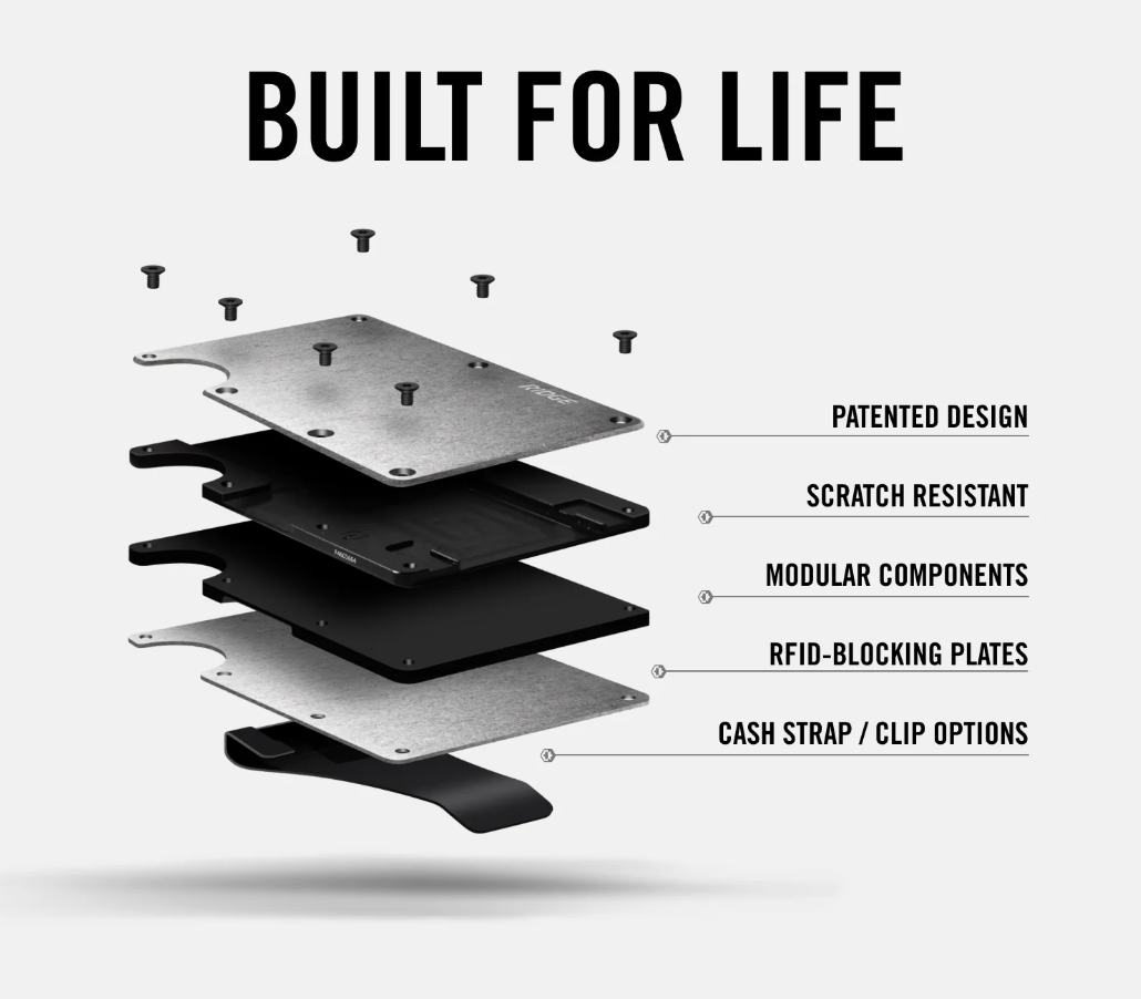 Aluminum - Gunmetal - Money Clip