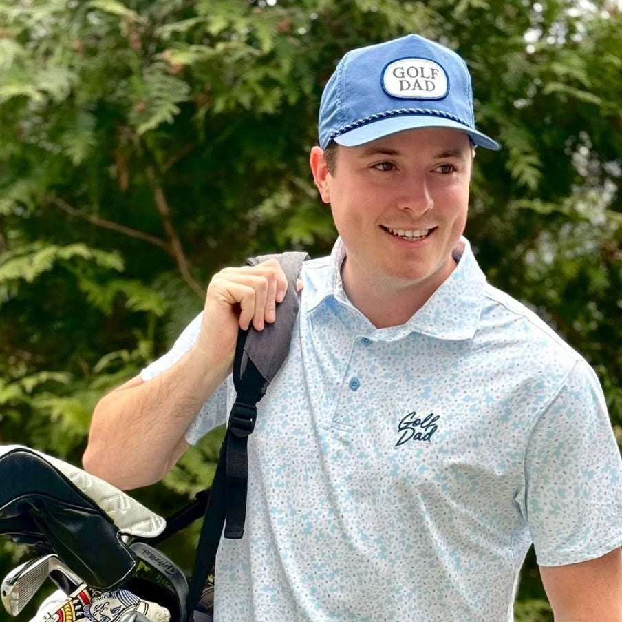 Golf Dad Floral Printed Polo