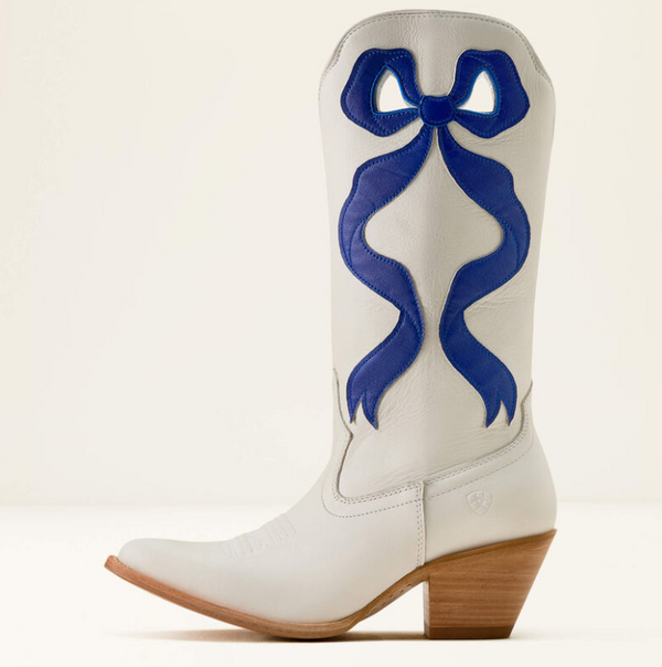 Beaux J Toe Western Boot  - Ivory Pearl/ Wild Blue