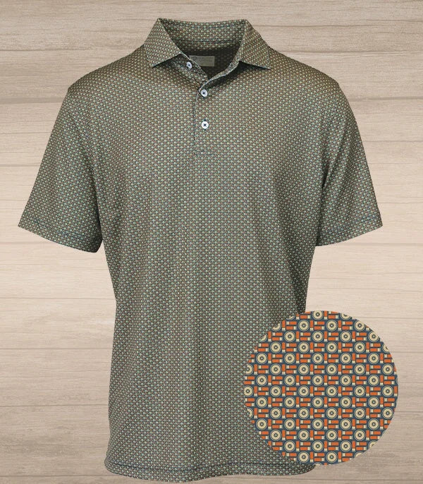 Shell & Brass Performance Polo – Navy & Brass