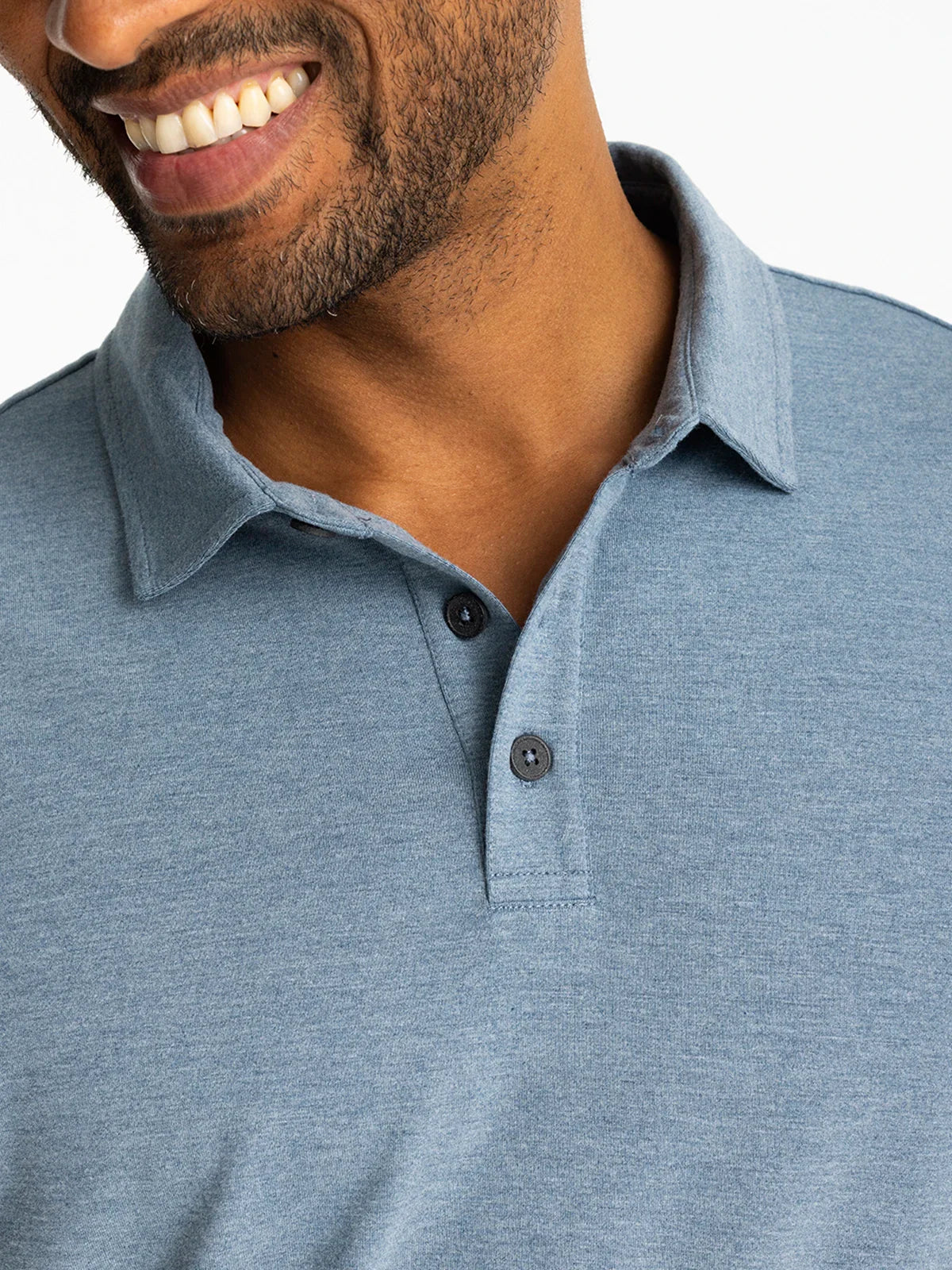 Men's Bamboo Flex Polo II - Heather Deepwater
