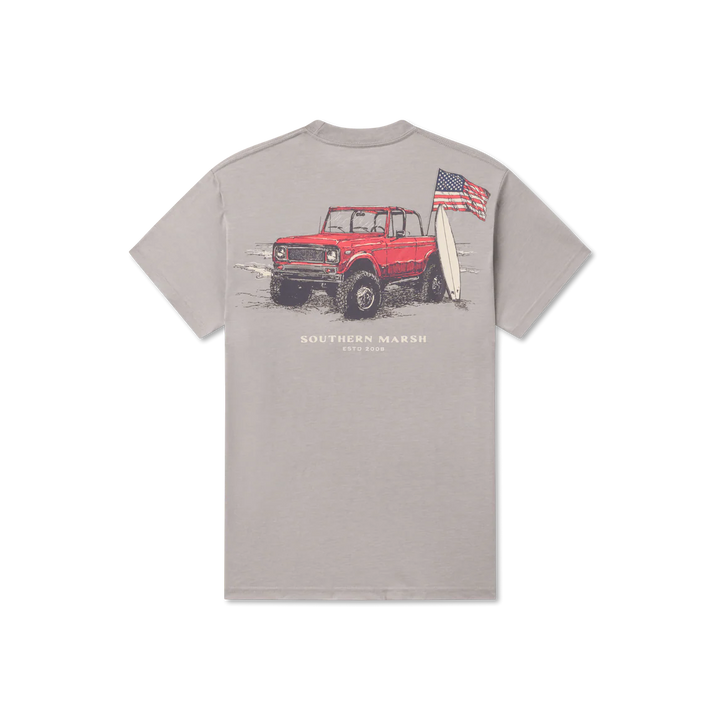 SEAWASH™ Tee - American Beach Rodeo - Light Gray