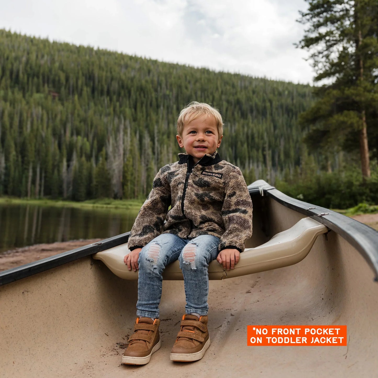Youth Sherpa - Full Zip Jacket - Rocky Mountain Camo