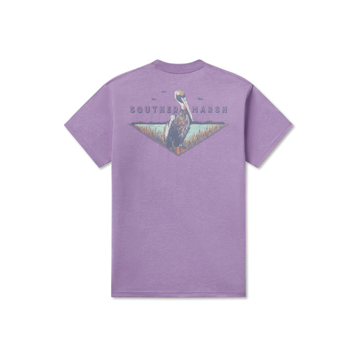 SEAWASH™ Tee - Posted Pelican  -Washed Berry