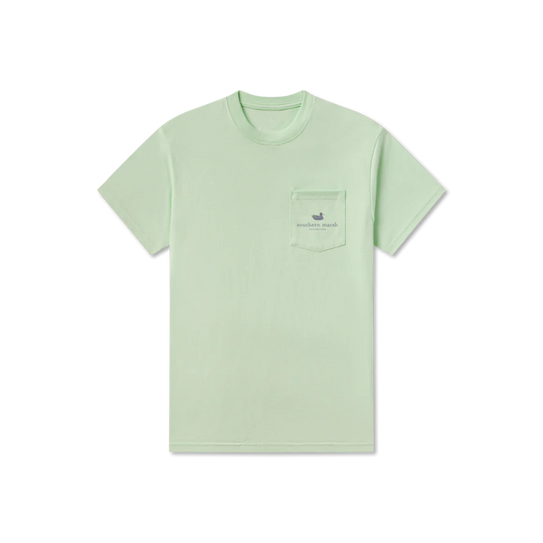 SEAWASH™ Tee - Retro Redfish - Seafoam