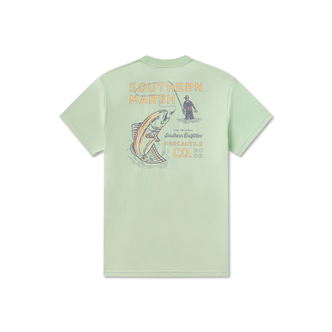 SEAWASH™ Tee - Retro Redfish - Seafoam